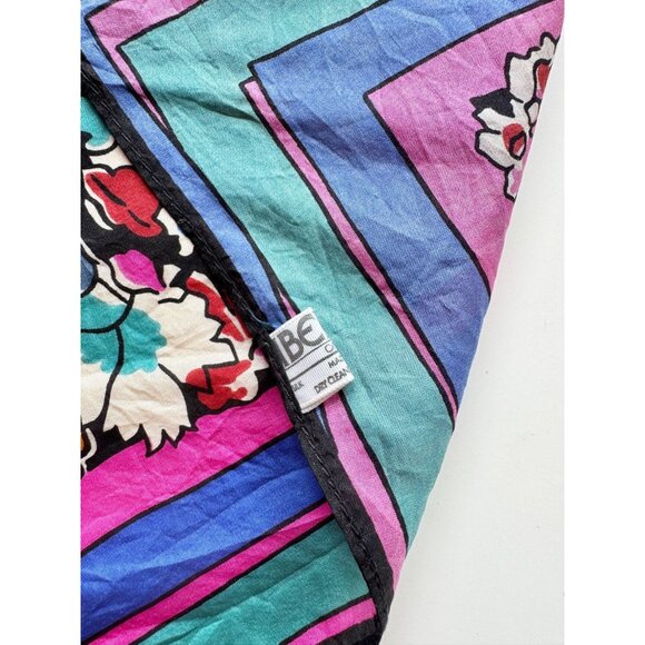 Vintage LIBERTY Floral Silk Habotai 16.5" x 16.5" Square Scarf - Picture 8 of 10